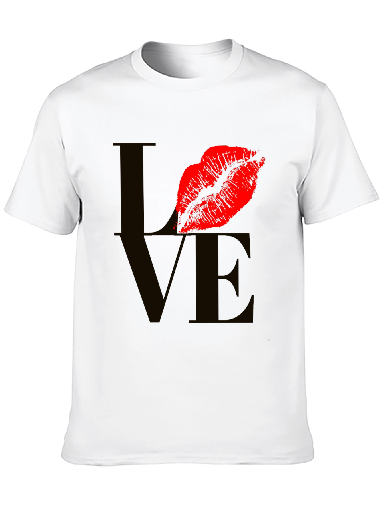 Love Lips Graphic Tee - Stylish Black T-Shirt