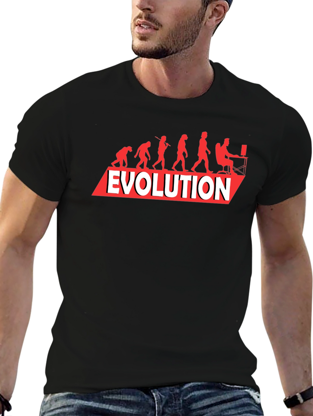 Evolution of Man T-Shirt - Funny Geeky Gamer Tee