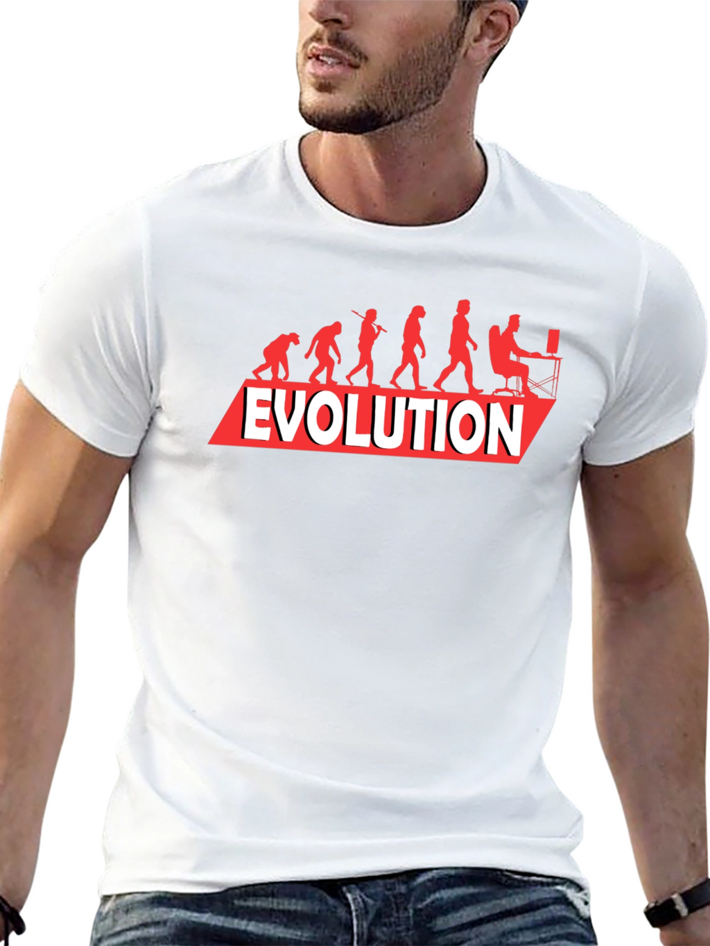 Evolution of Man T-Shirt - Funny Geeky Gamer Tee