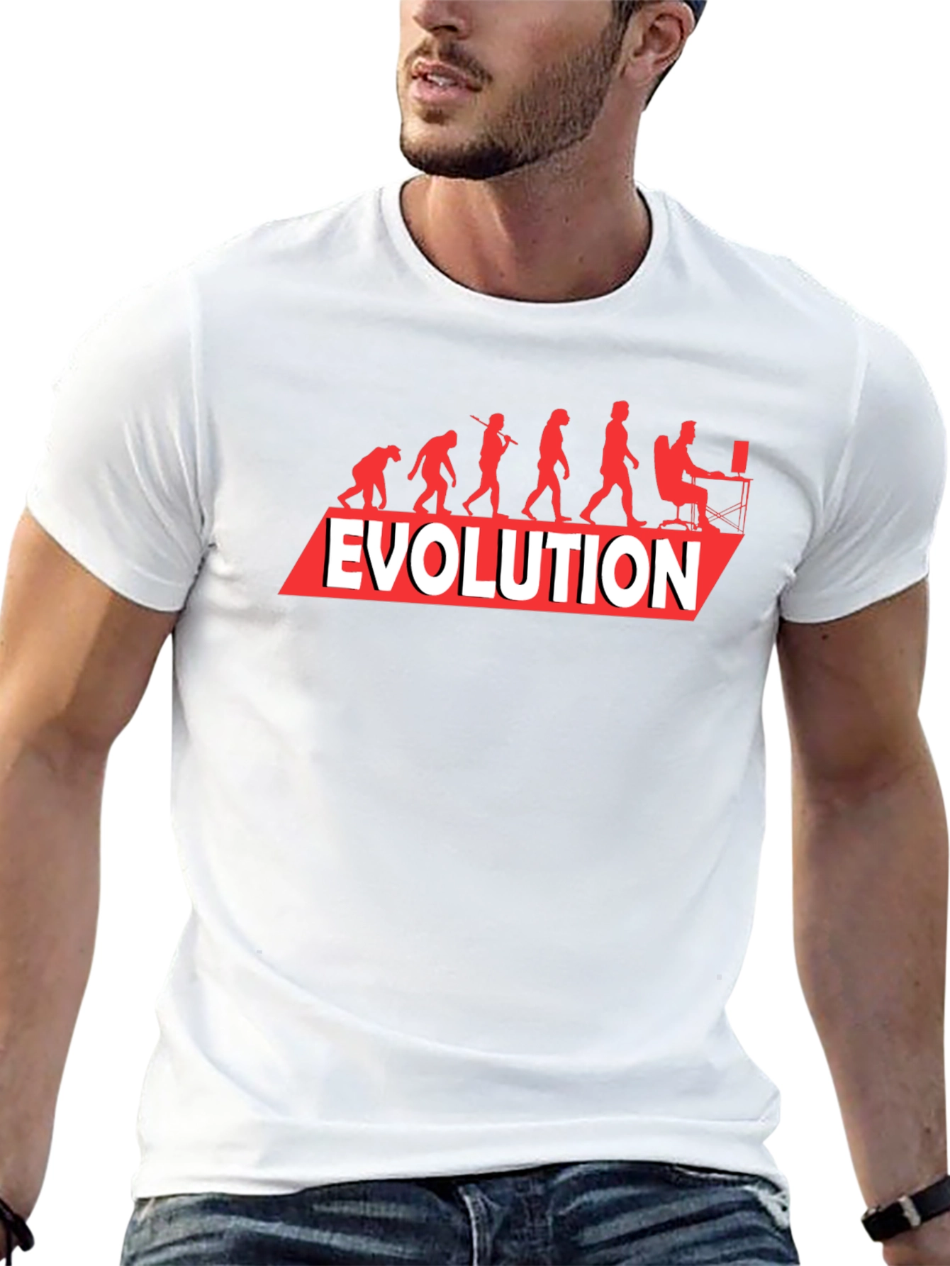 Evolution of Man T-Shirt - Funny Geeky Gamer Tee