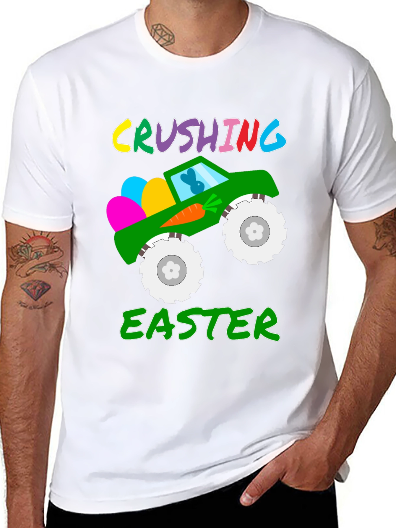 Crushing Easter Monster Truck T-Shirt