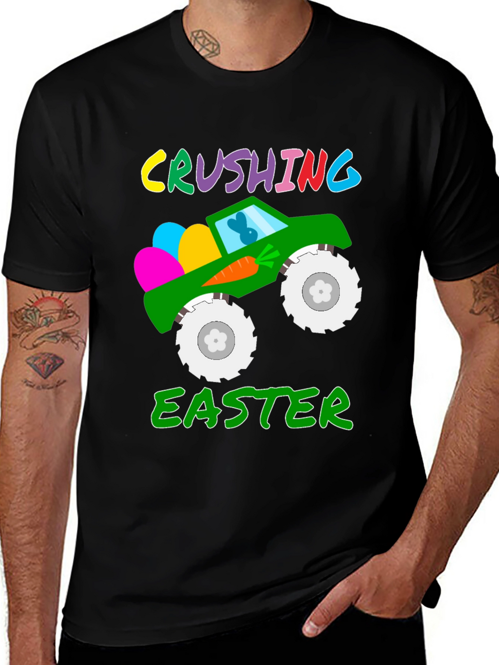 Crushing Easter Monster Truck T-Shirt