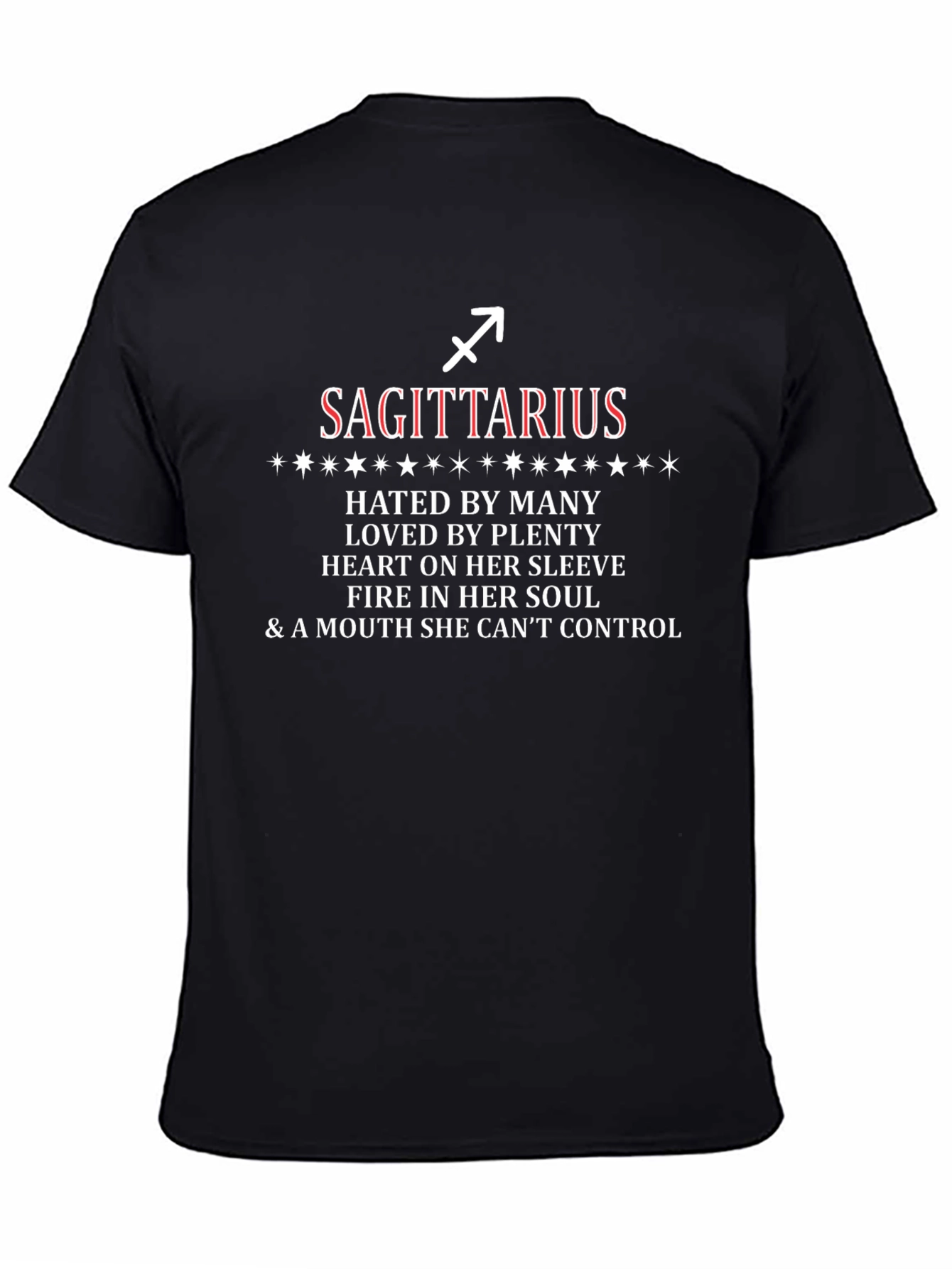 Sagittarius Zodiac Graphic Tee - Hated by Many Loved by Plenty