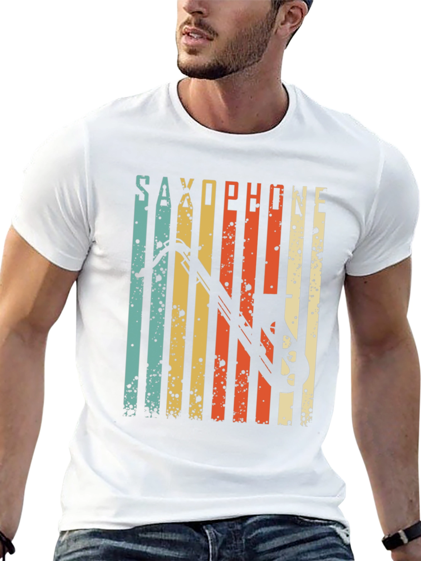 Vintage Saxophone T-Shirt - Retro Music Lover Tee