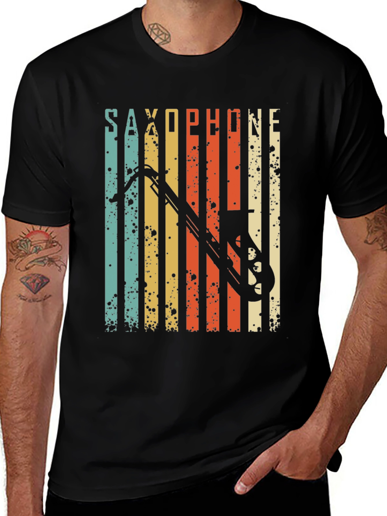 Vintage Saxophone T-Shirt - Retro Music Lover Tee