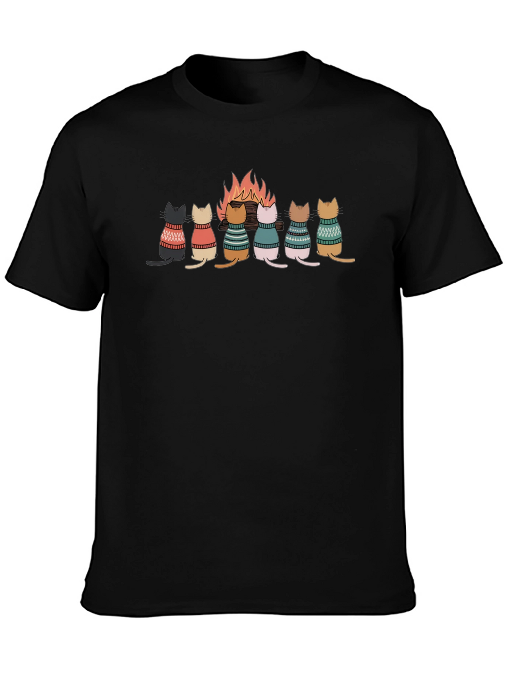 Cats Around Campfire T-Shirt