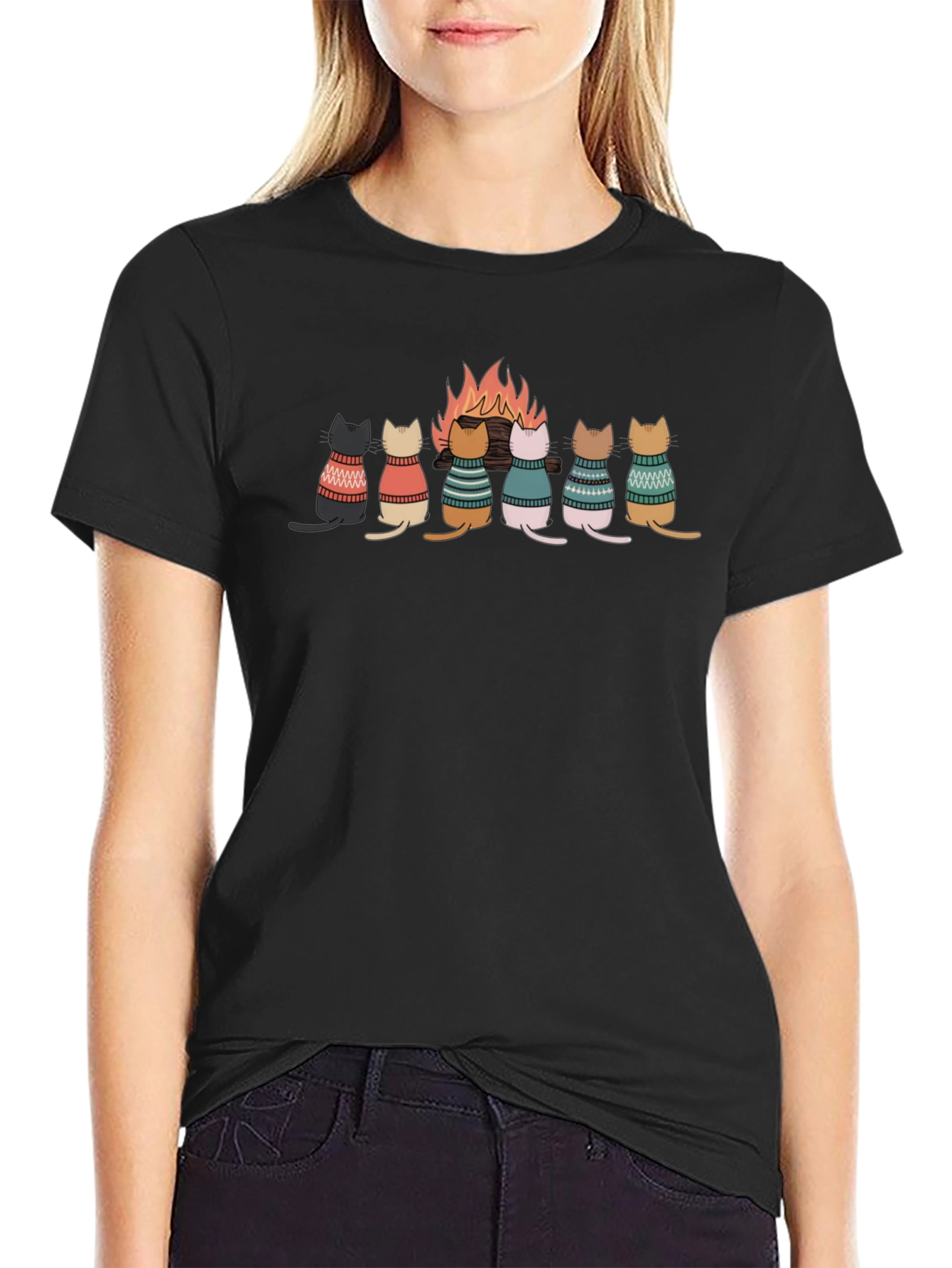Cats Around Campfire T-Shirt