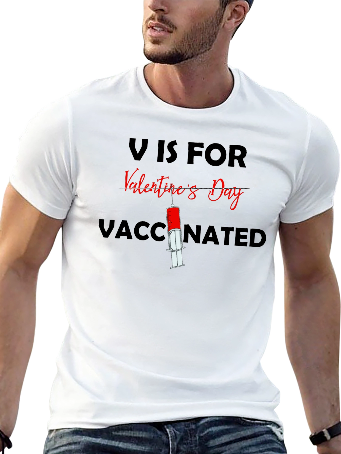 V is for Valentines Day Vaccinated T-Shirt