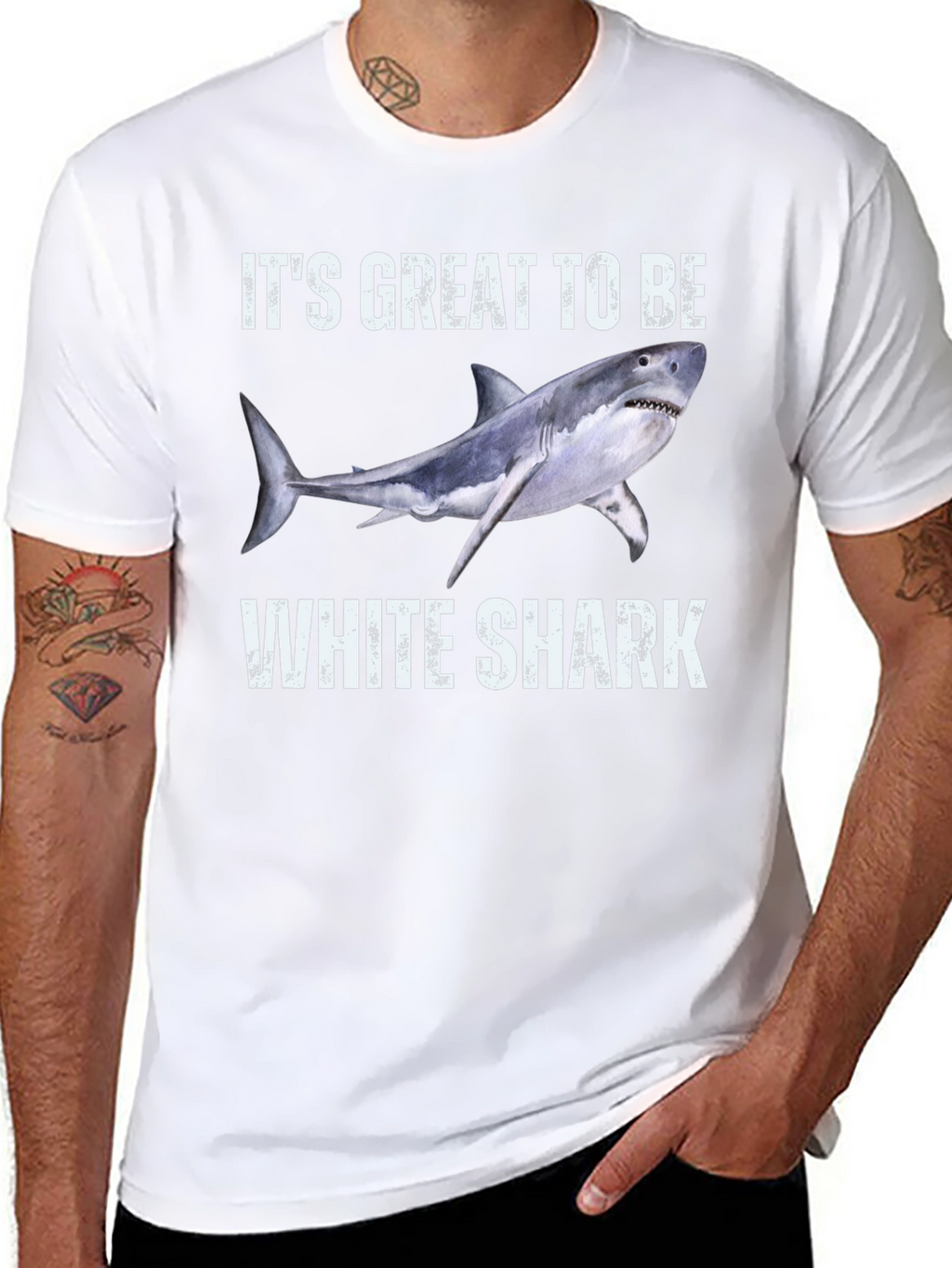 Its Great To Be White Shark T-Shirt