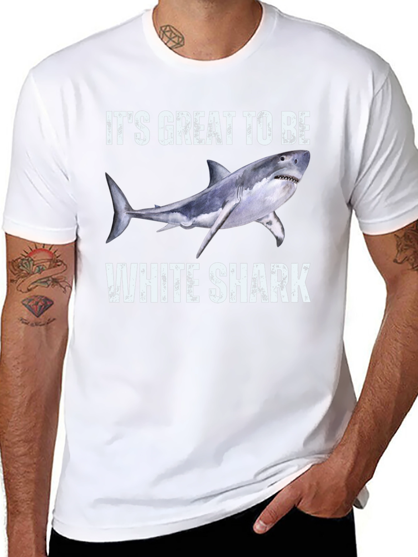 Its Great To Be White Shark T-Shirt