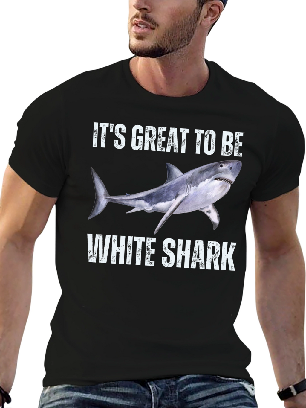 Its Great To Be White Shark T-Shirt