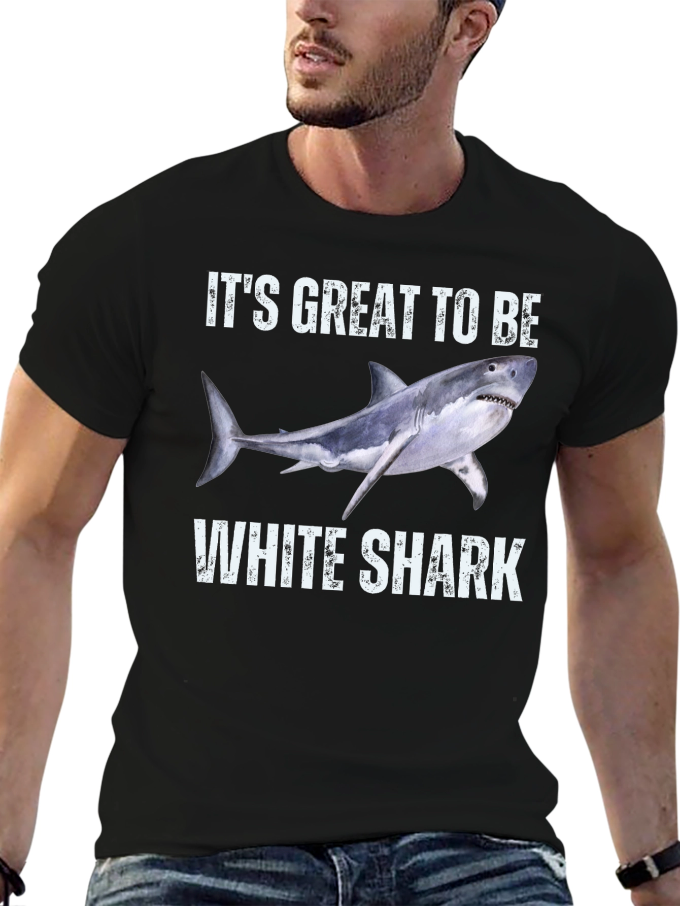Its Great To Be White Shark T-Shirt