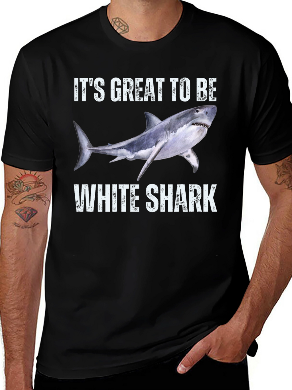 Its Great To Be White Shark T-Shirt