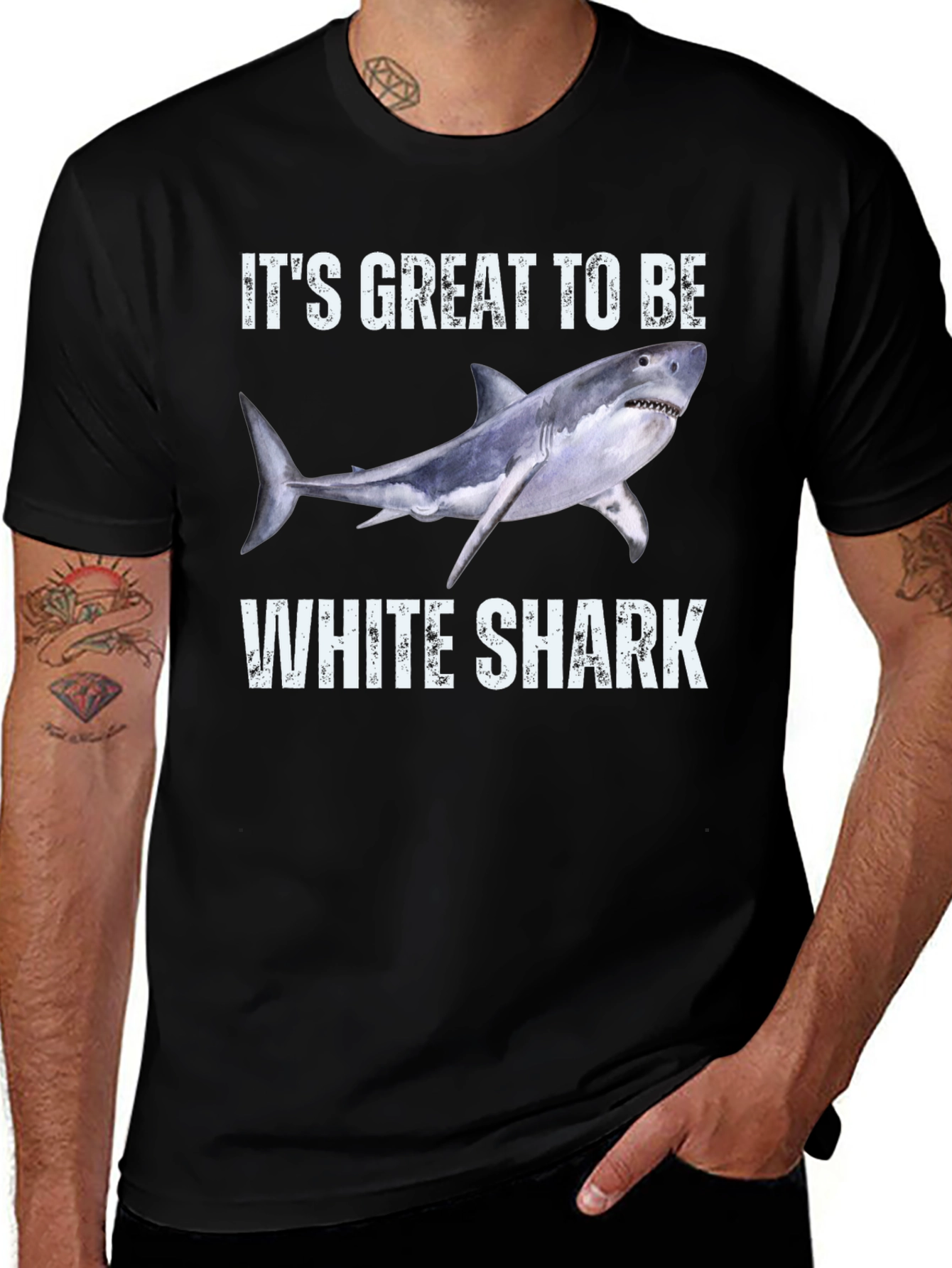 Its Great To Be White Shark T-Shirt