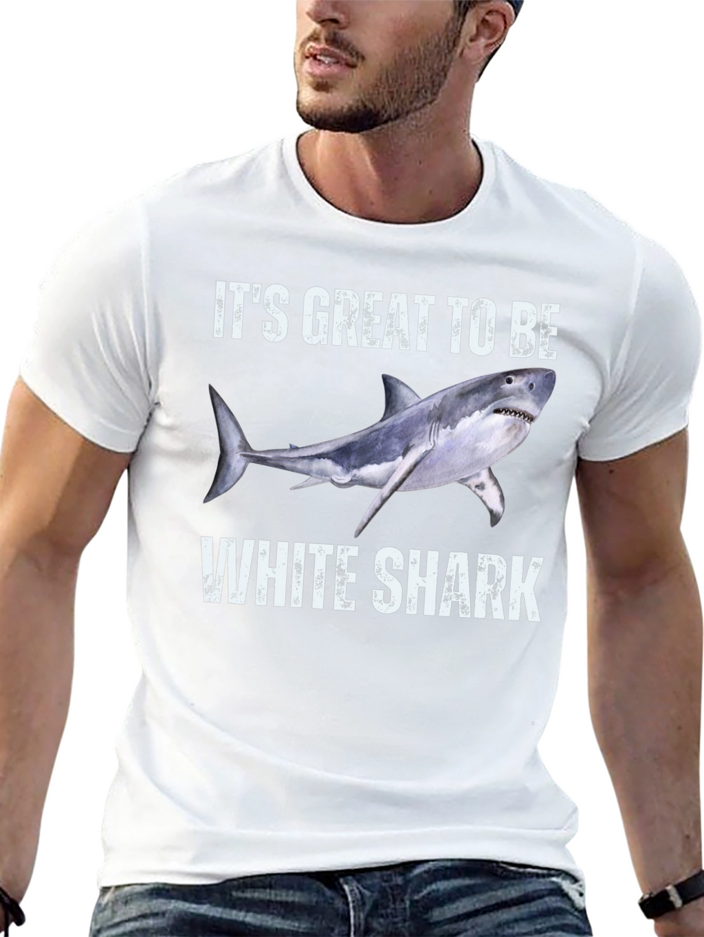 Its Great To Be White Shark T-Shirt