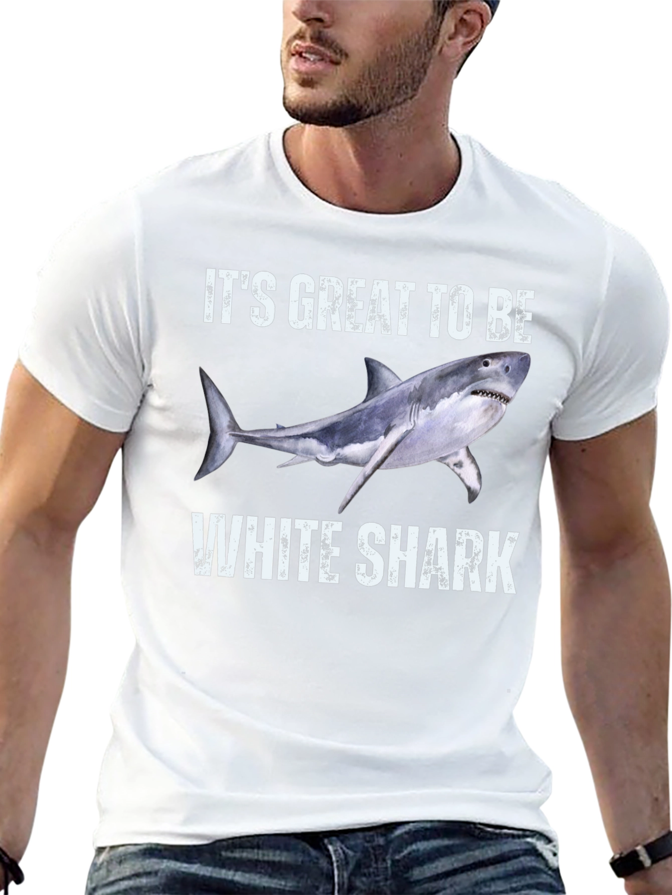 Its Great To Be White Shark T-Shirt