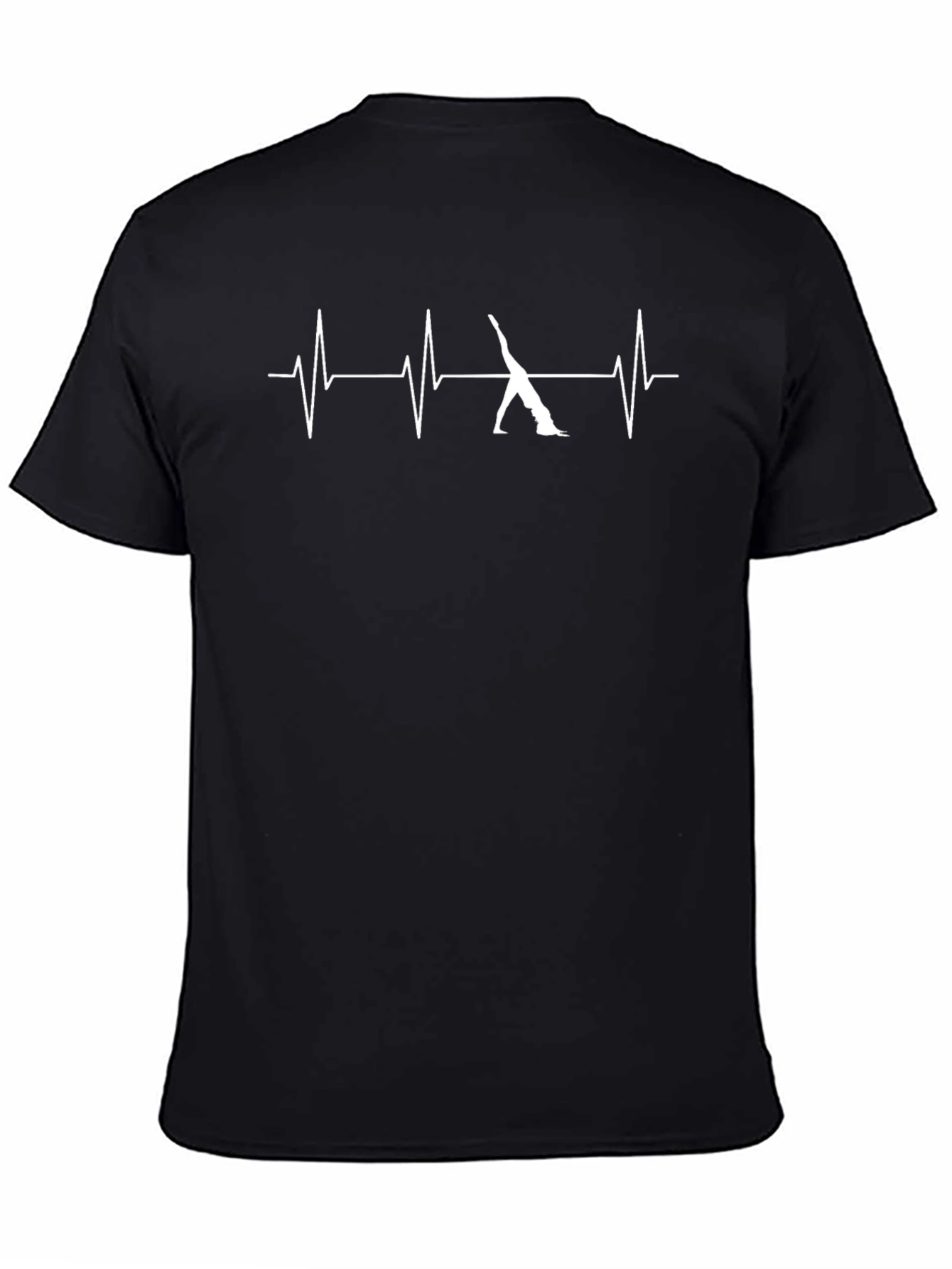 Yoga Heartbeat T-Shirt - Black