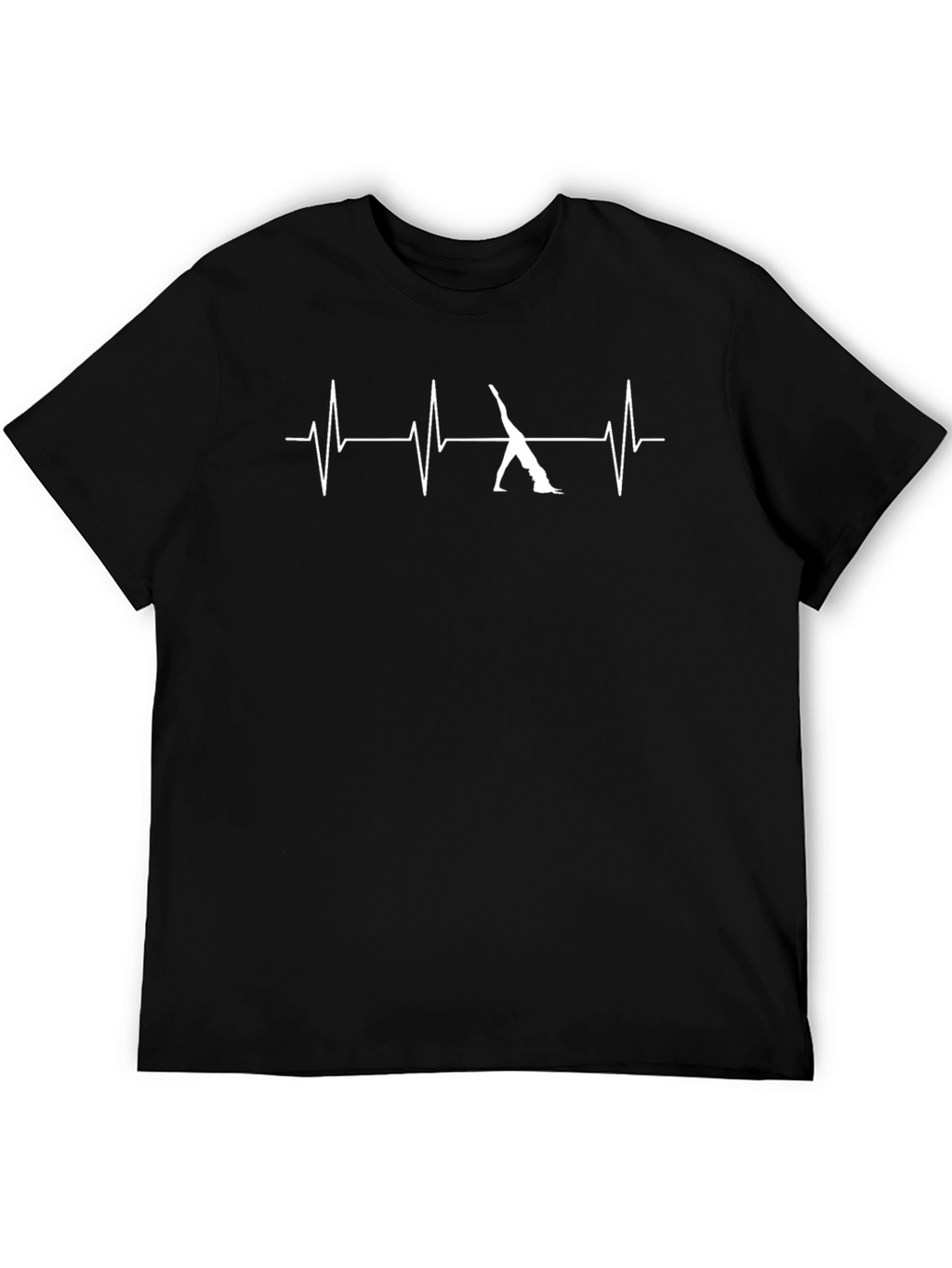 Yoga Heartbeat T-Shirt - Black