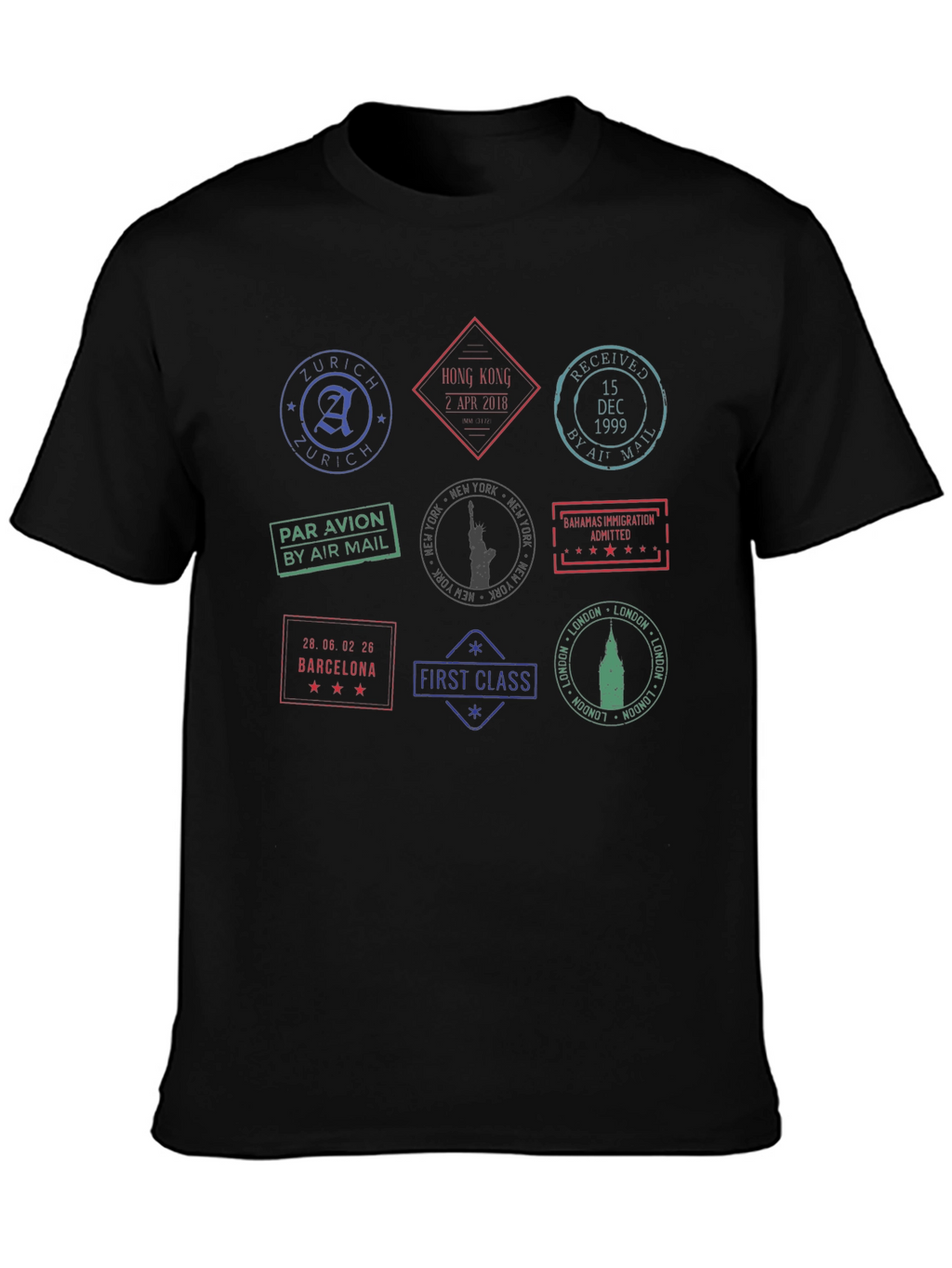 Passport Stamps Graphic T-Shirt | Travel Tee
