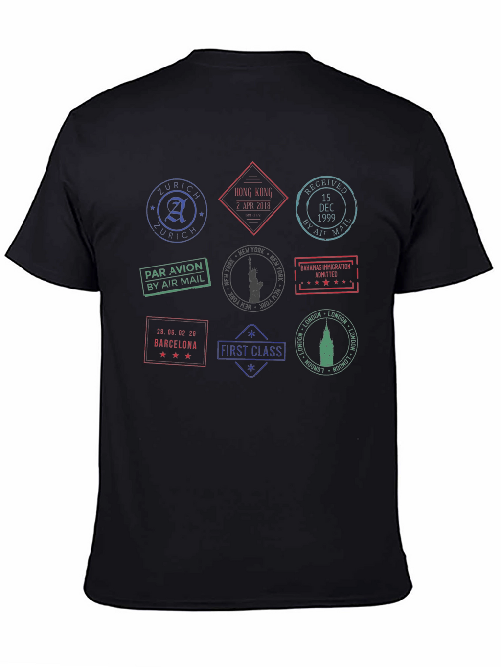 Passport Stamps Graphic T-Shirt | Travel Tee