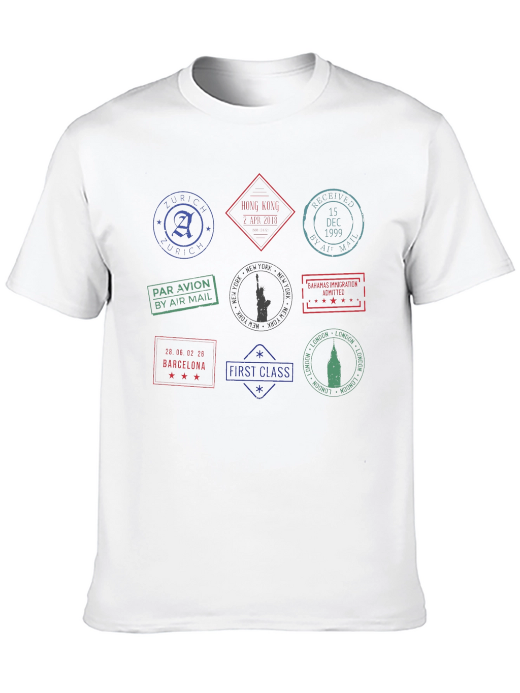 Passport Stamps Graphic T-Shirt | Travel Tee