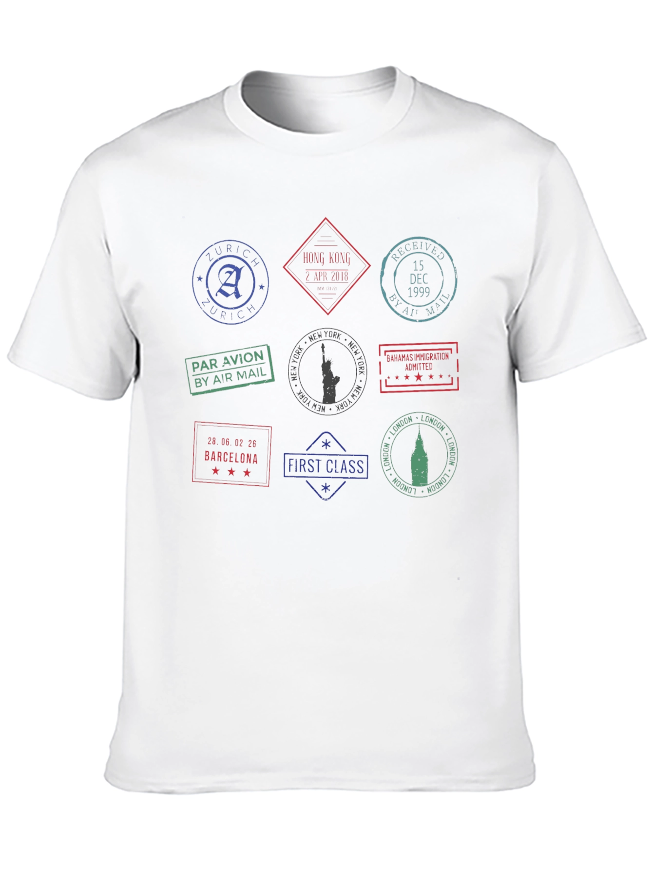 Passport Stamps Graphic T-Shirt | Travel Tee