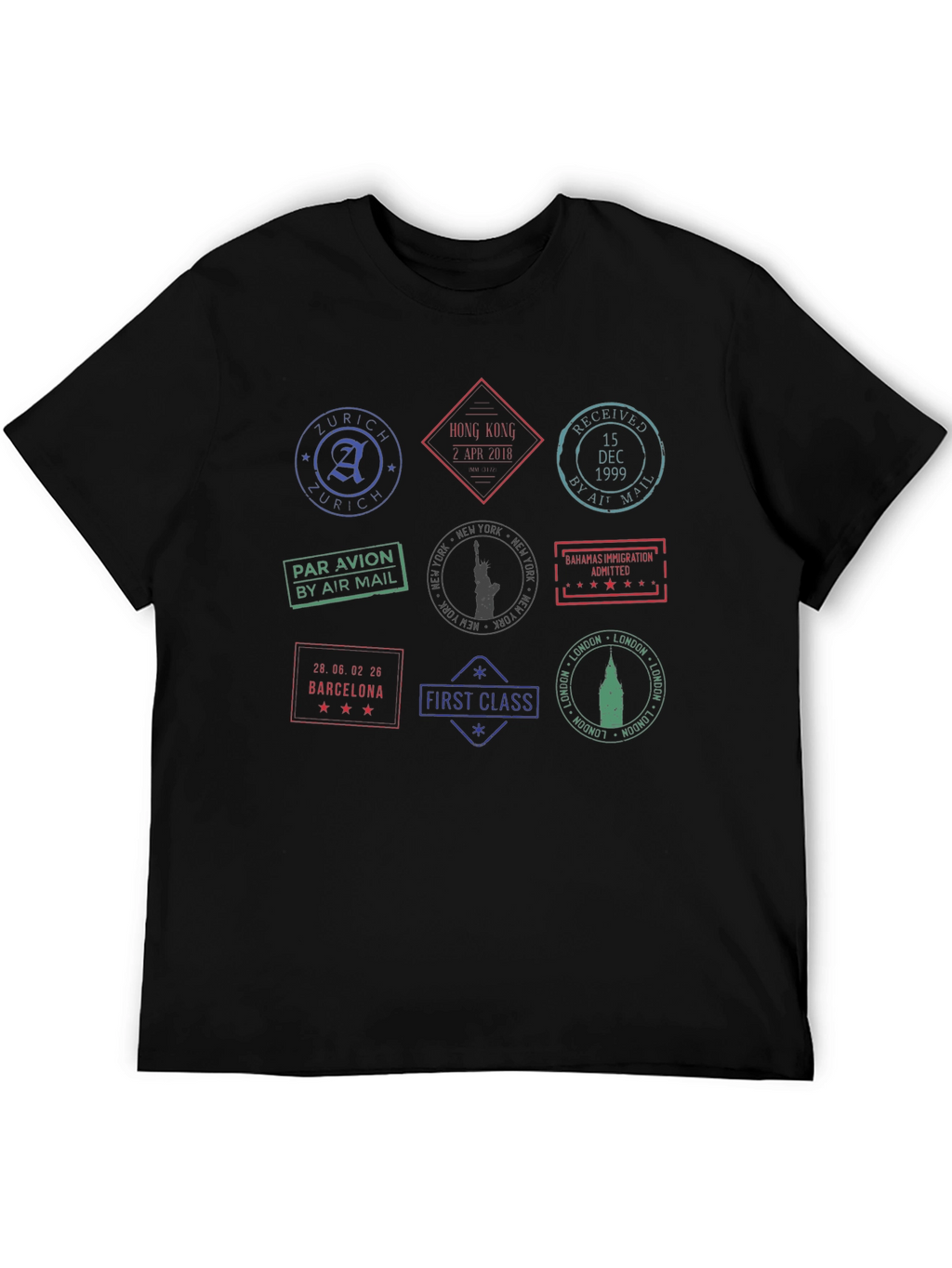 Passport Stamps Graphic T-Shirt | Travel Tee