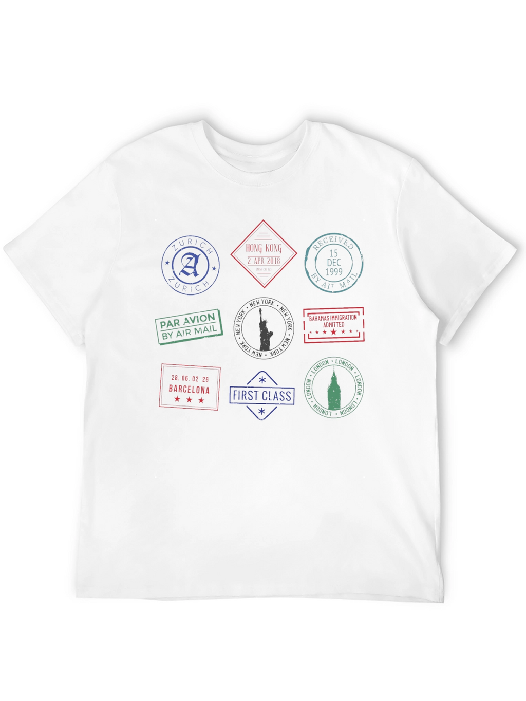 Passport Stamps Graphic T-Shirt | Travel Tee