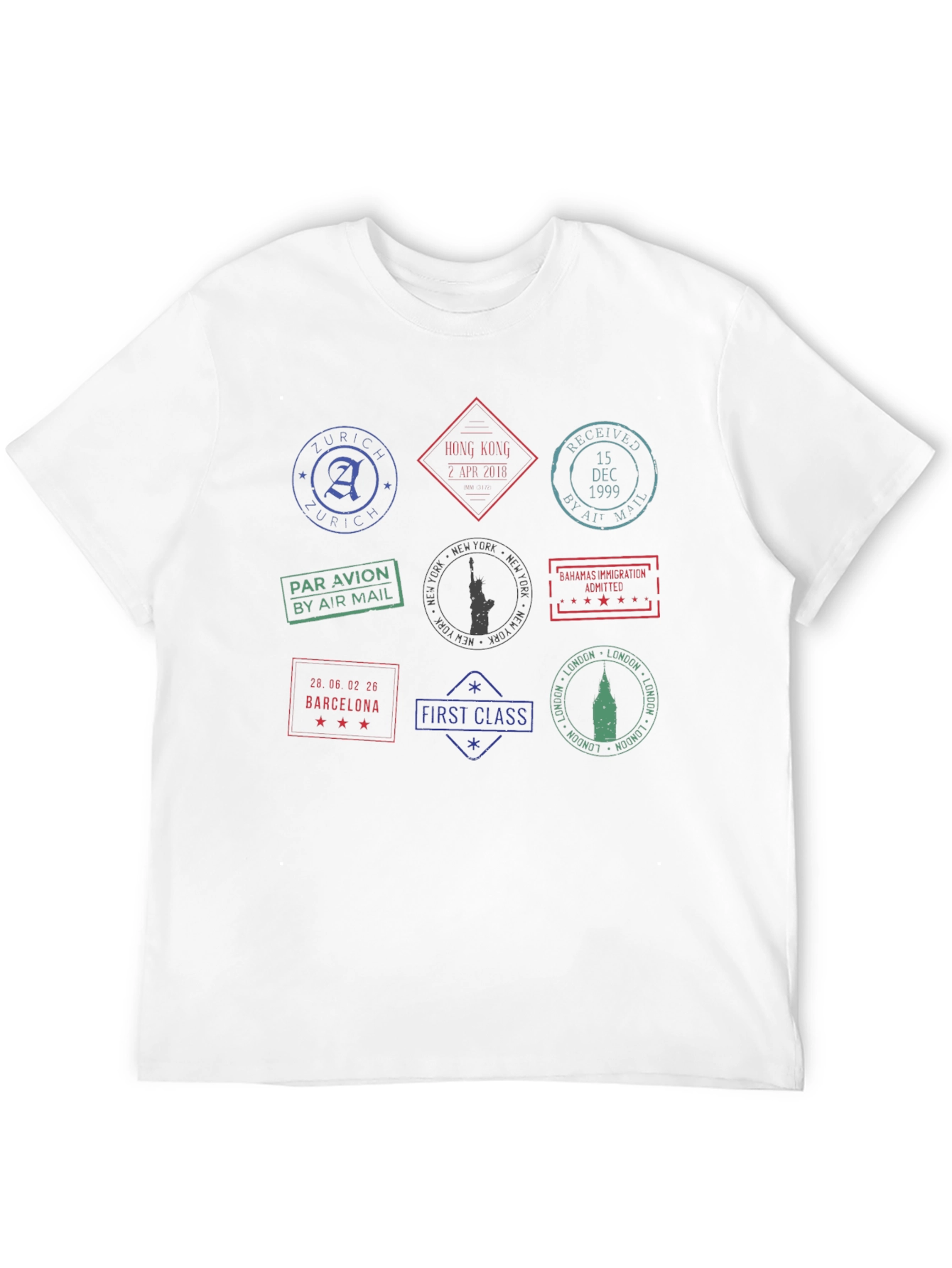 Passport Stamps Graphic T-Shirt | Travel Tee
