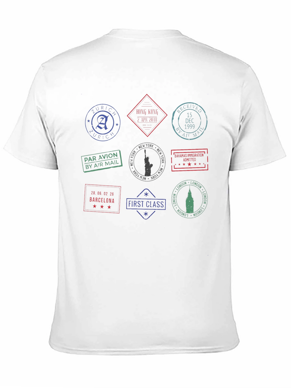 Passport Stamps Graphic T-Shirt | Travel Tee