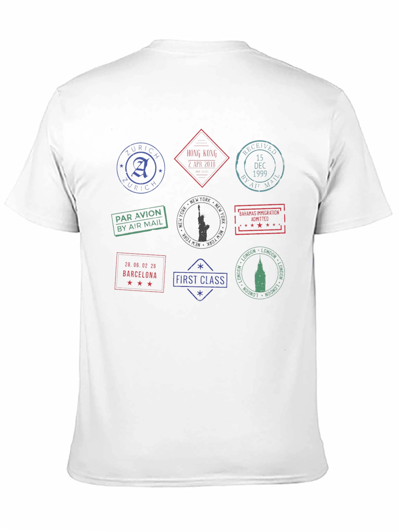 Passport Stamps Graphic T-Shirt | Travel Tee
