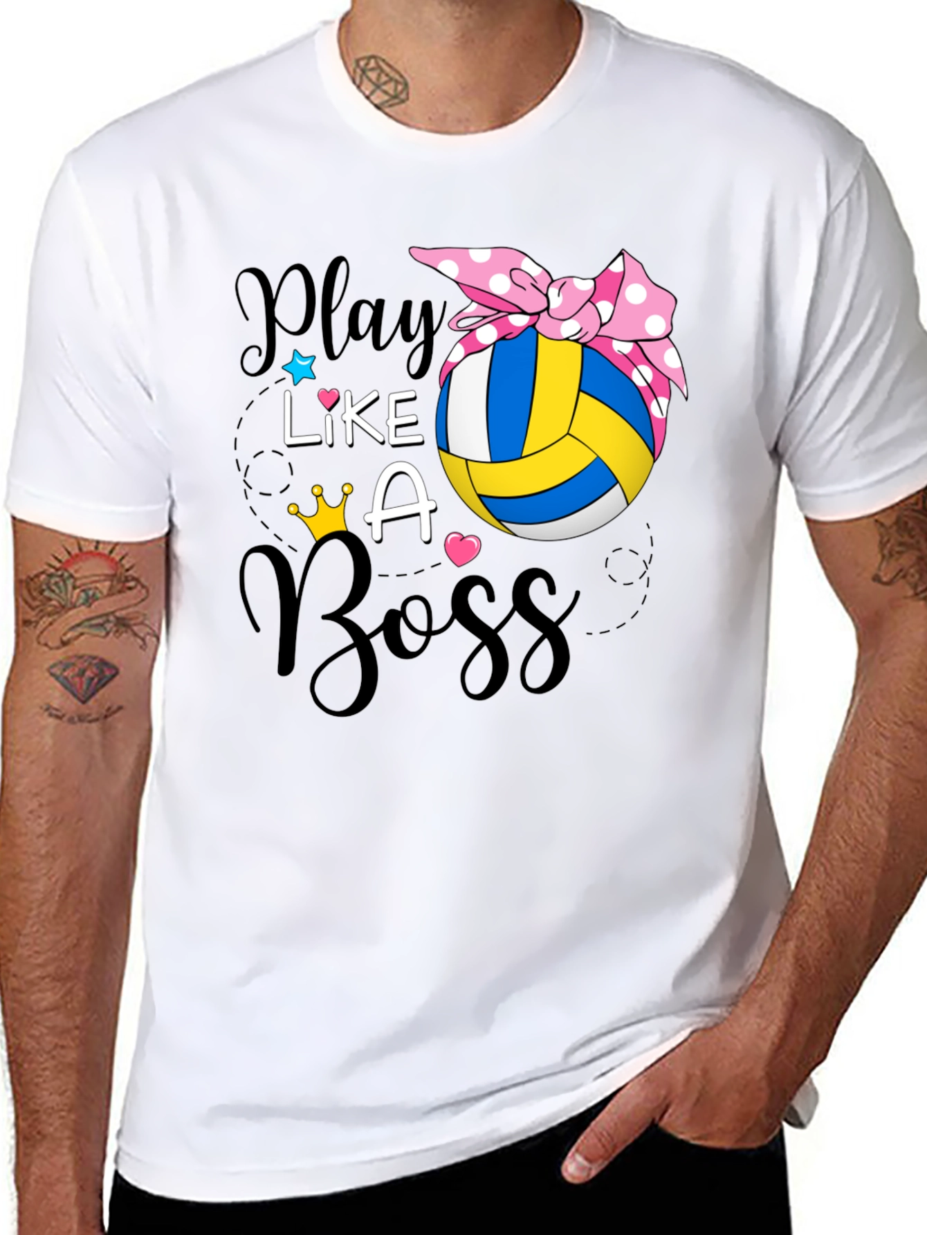 Play Like A Boss Volleyball Graphic T-Shirt