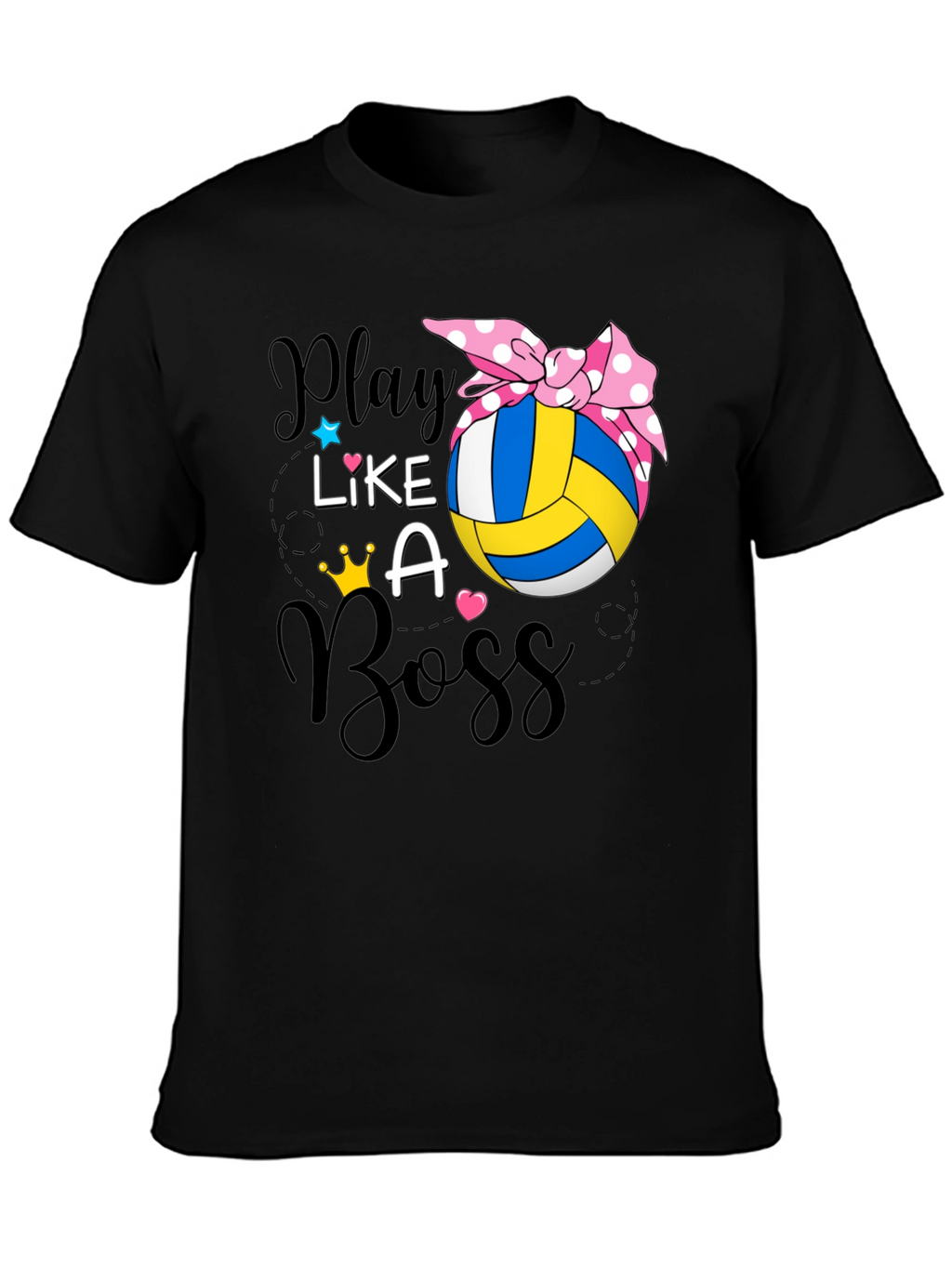 Play Like A Boss Volleyball Graphic T-Shirt