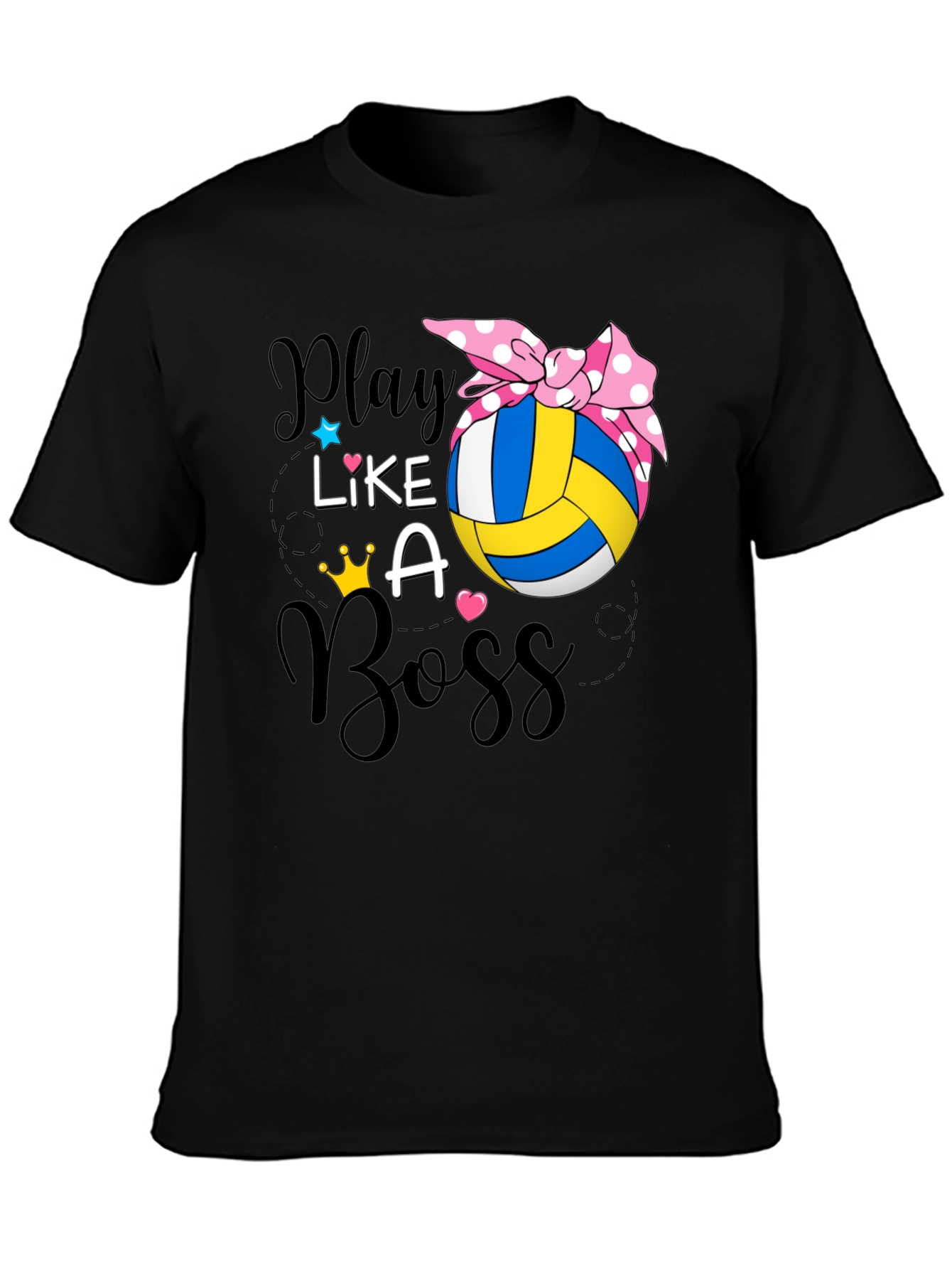 Play Like A Boss Volleyball Graphic T-Shirt