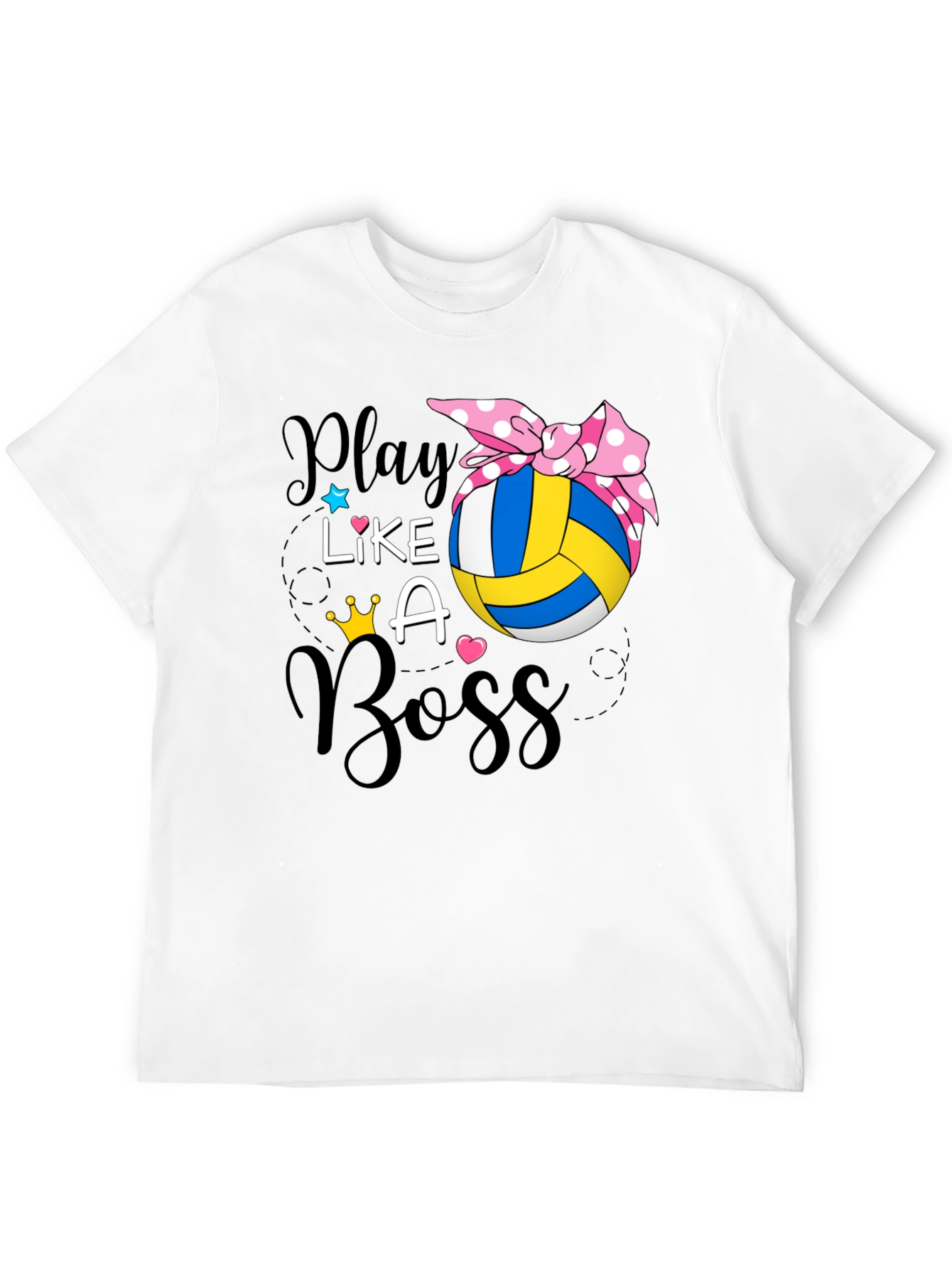 Play Like A Boss Volleyball Graphic T-Shirt