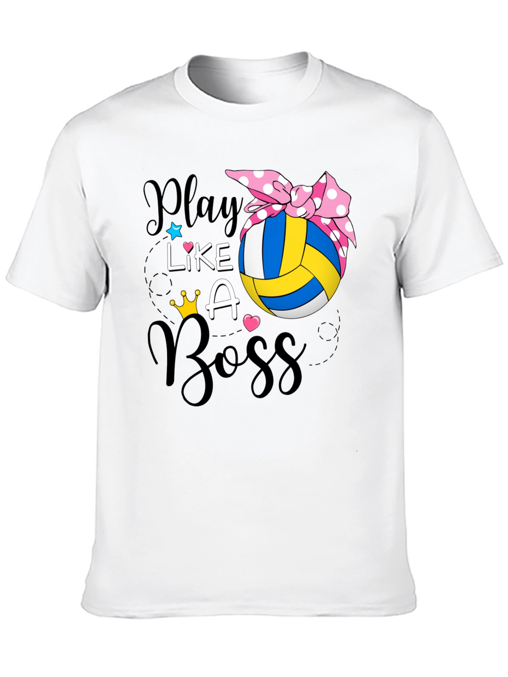 Play Like A Boss Volleyball Graphic T-Shirt
