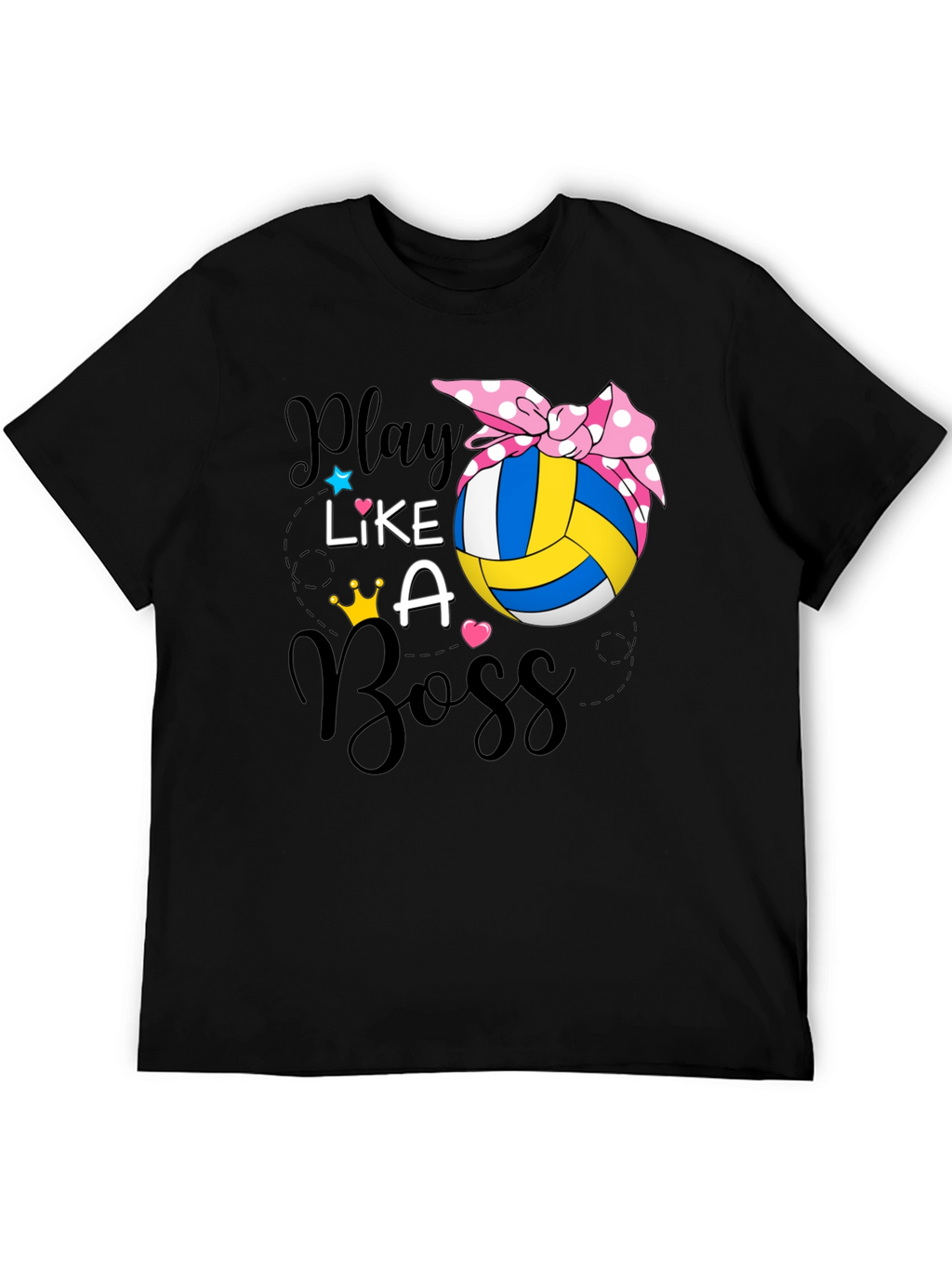 Play Like A Boss Volleyball Graphic T-Shirt