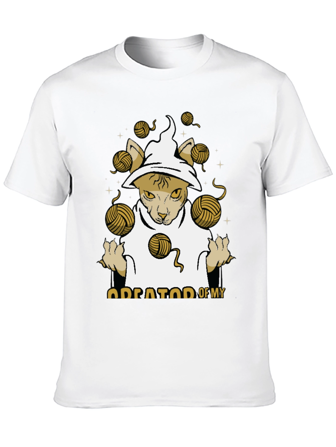 Sphynx Cat Wizard T-Shirt - Yarn Magic Tee