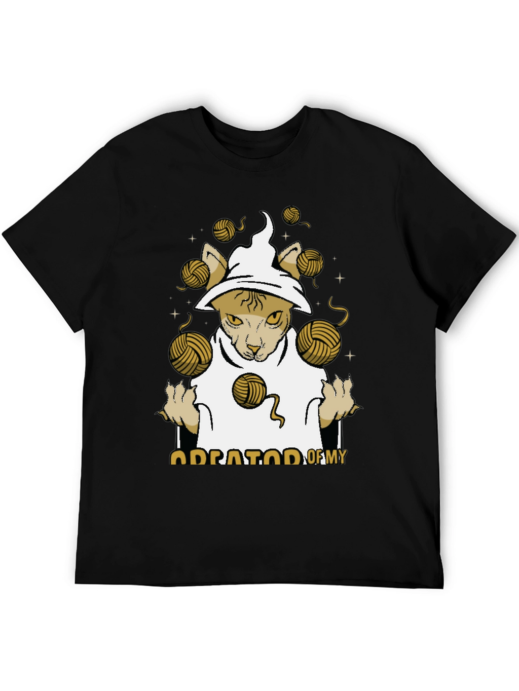 Sphynx Cat Wizard T-Shirt - Yarn Magic Tee