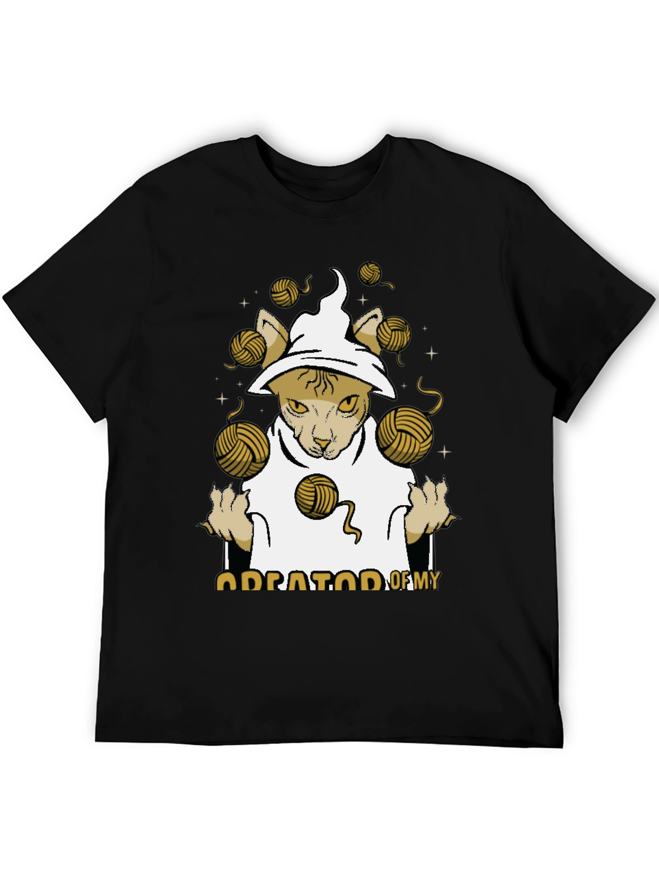 Sphynx Cat Wizard T-Shirt - Yarn Magic Tee