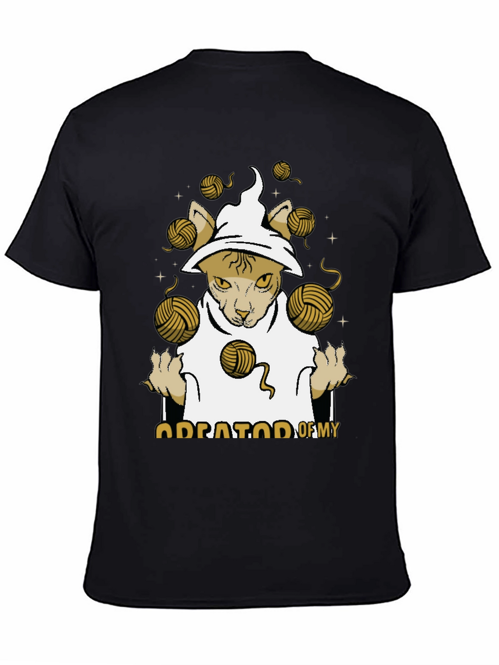 Sphynx Cat Wizard T-Shirt - Yarn Magic Tee