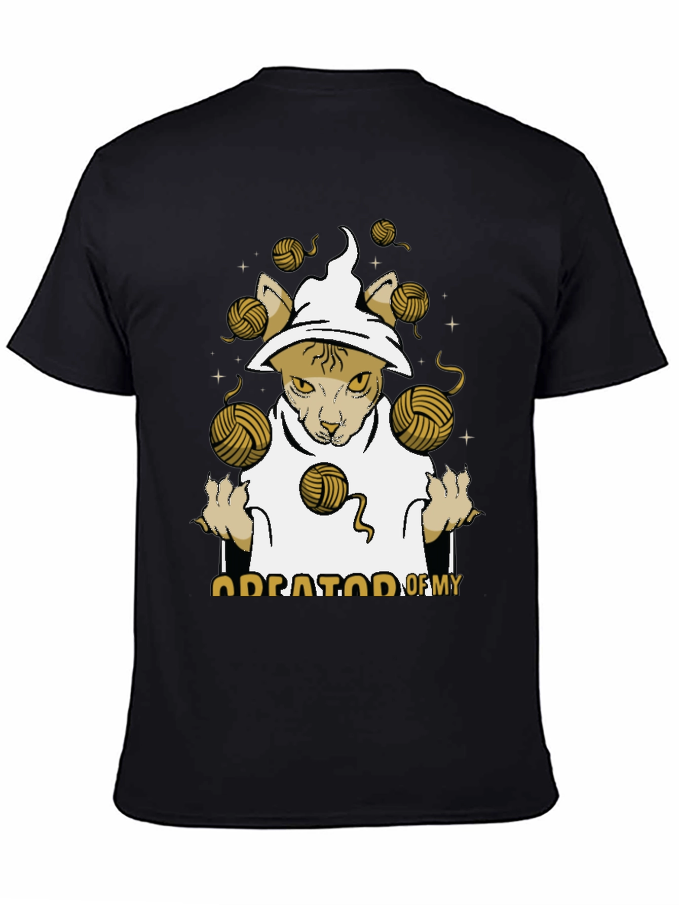 Sphynx Cat Wizard T-Shirt - Yarn Magic Tee