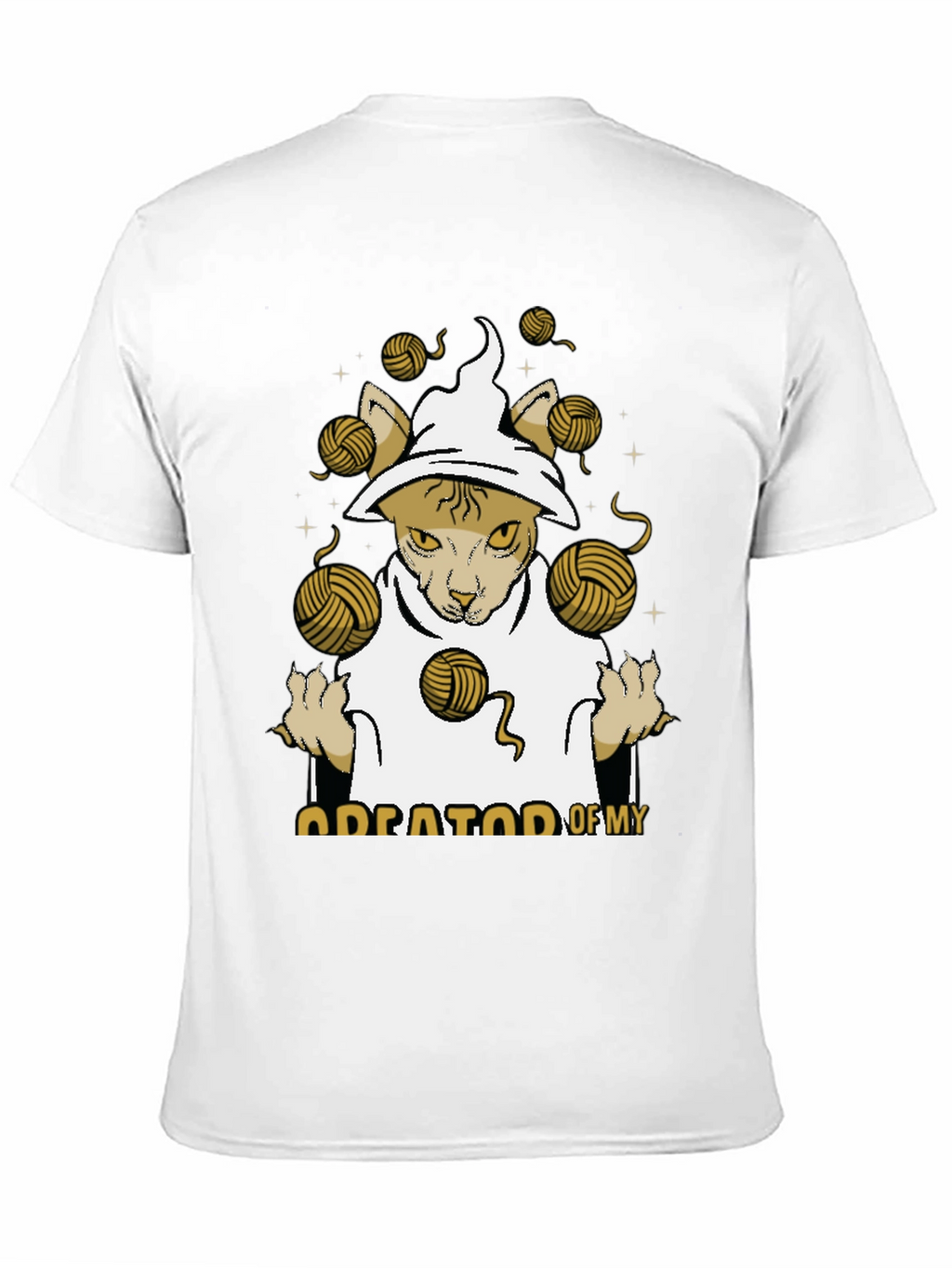 Sphynx Cat Wizard T-Shirt - Yarn Magic Tee