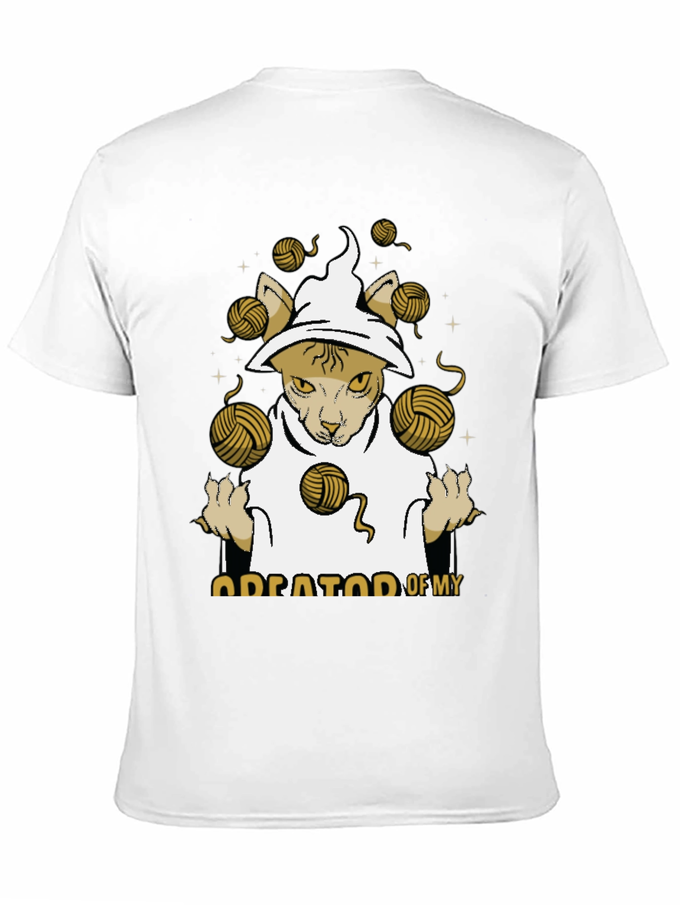 Sphynx Cat Wizard T-Shirt - Yarn Magic Tee