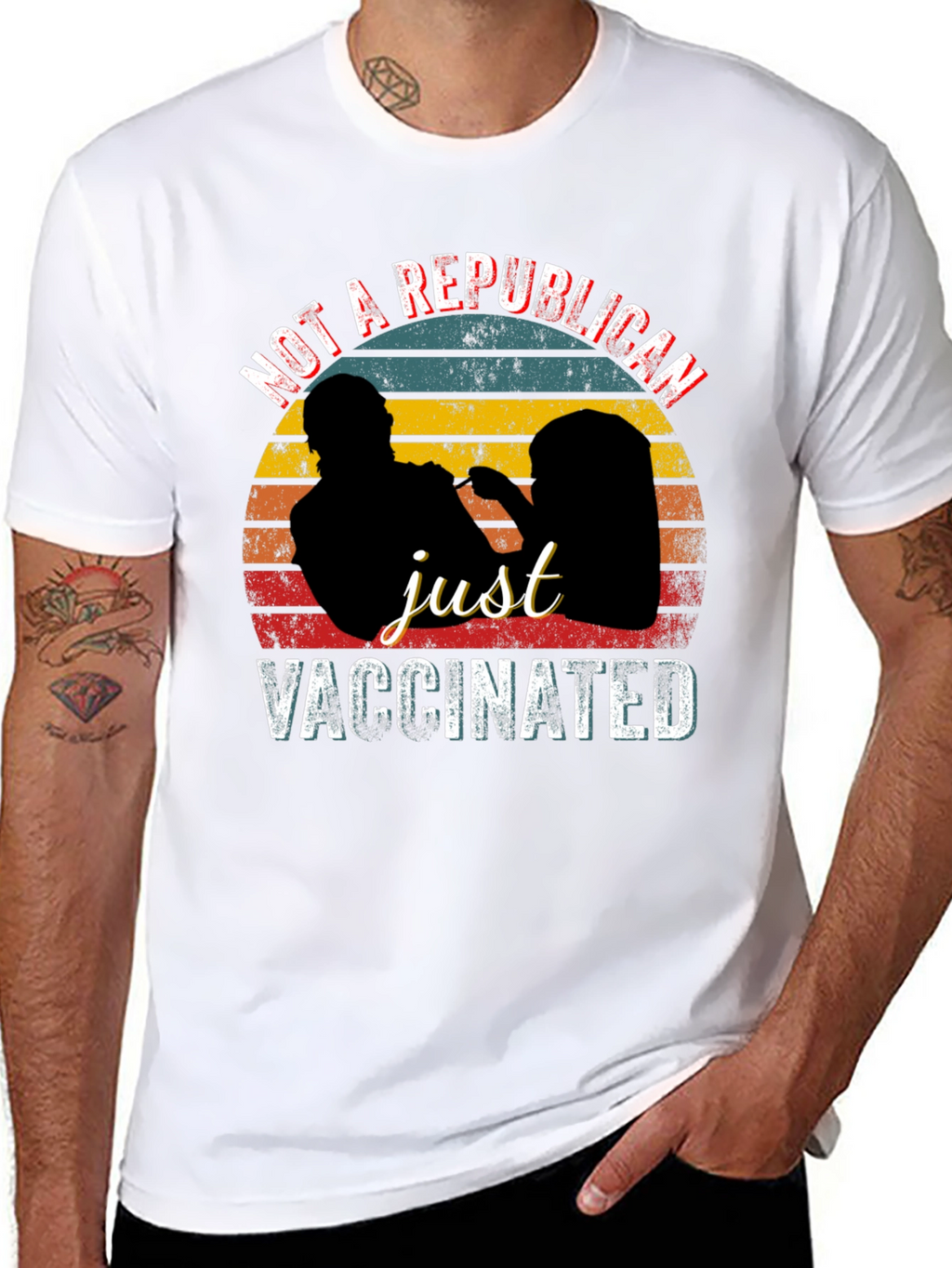 Not a Republican Just Vaccinated Graphic Tee