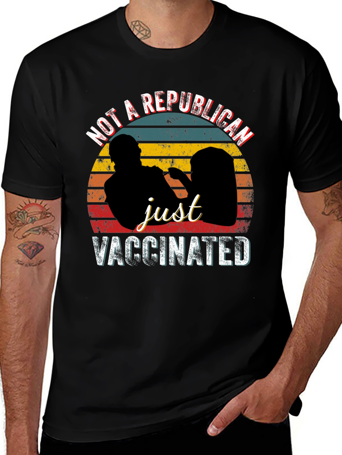 Not a Republican Just Vaccinated Graphic Tee