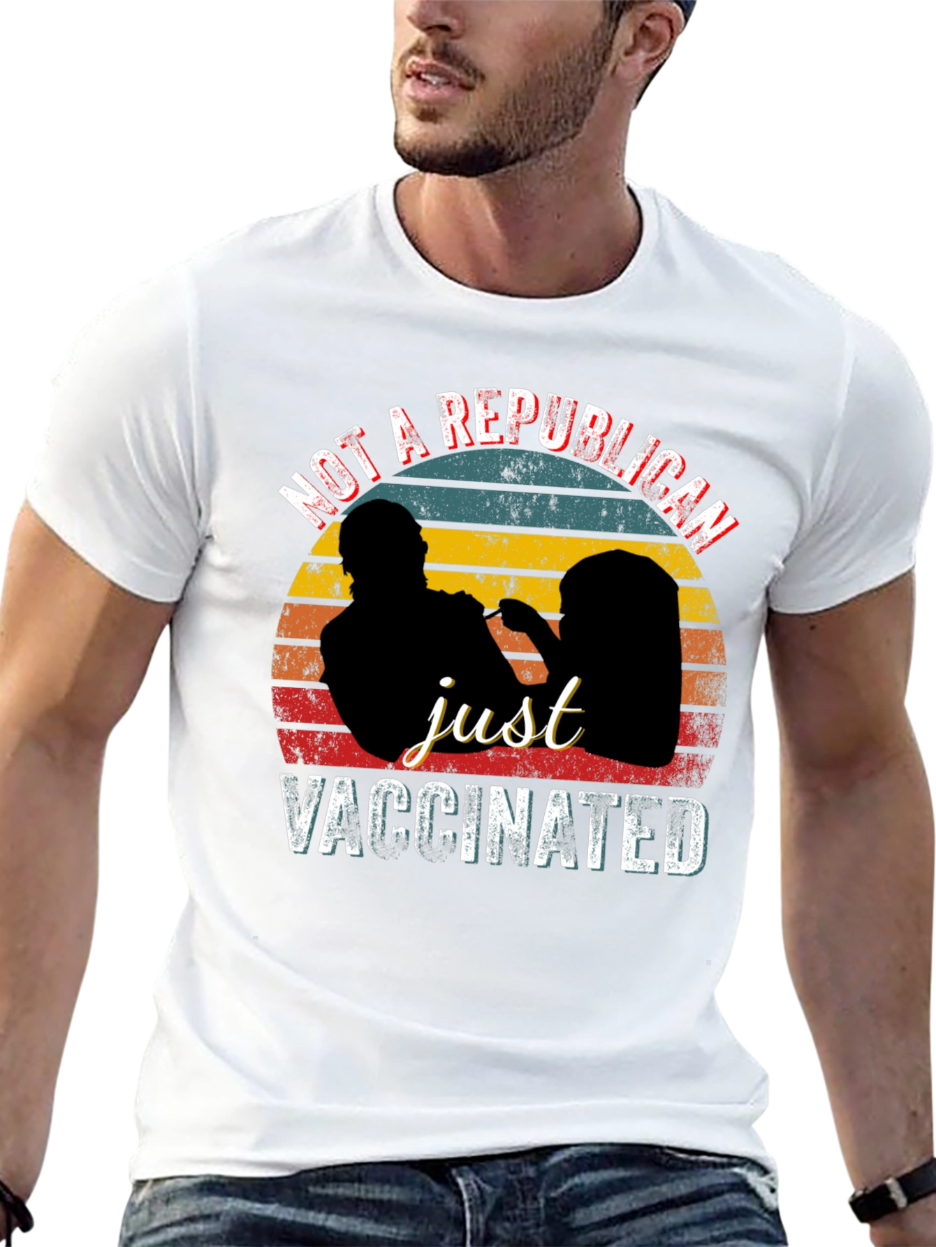 Not a Republican Just Vaccinated Graphic Tee