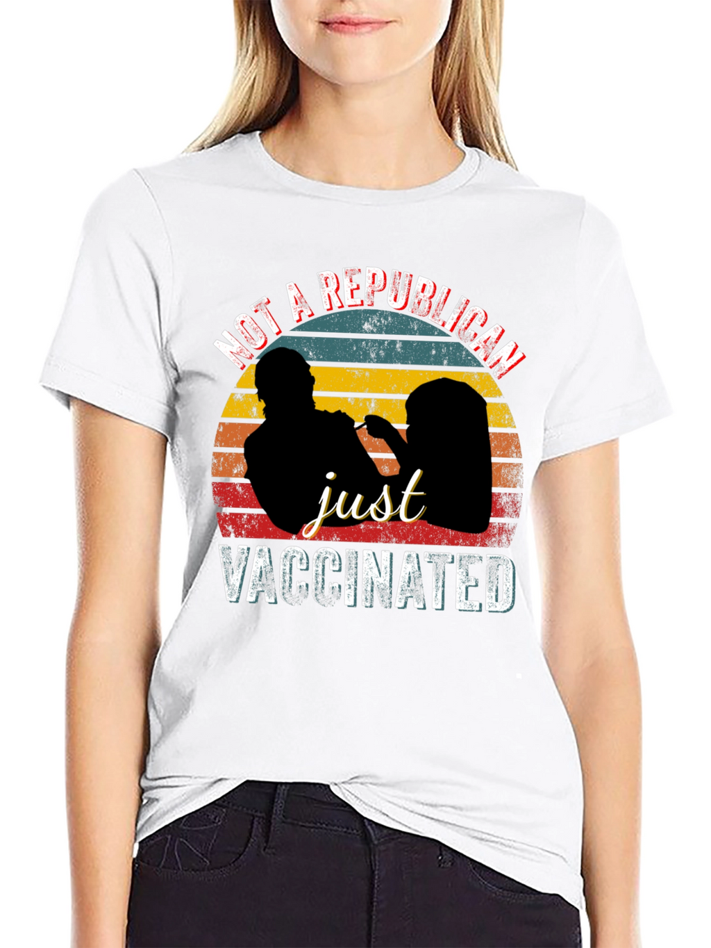 Not a Republican Just Vaccinated Graphic Tee
