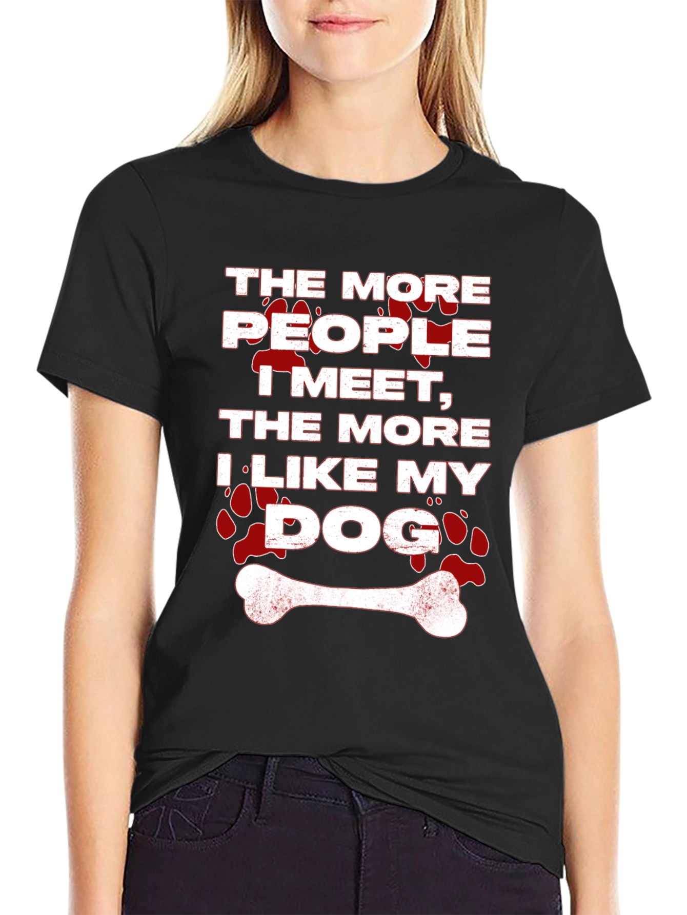 The More People I Meet Dog T-Shirt