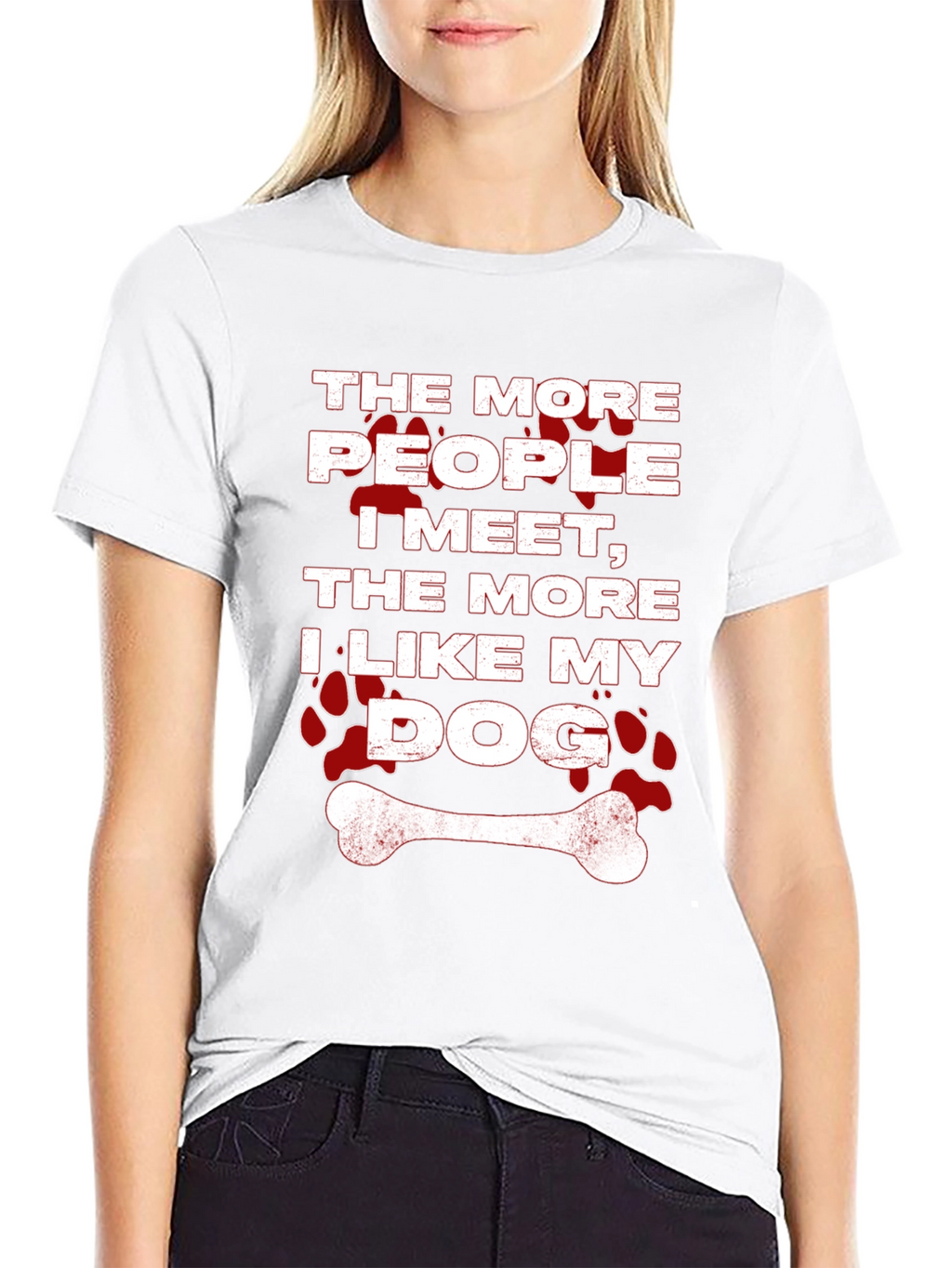 The More People I Meet Dog T-Shirt